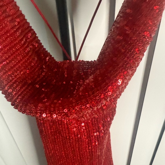 Hera Collection Sparkling Red Sequin Dress - Picture 3 of 12